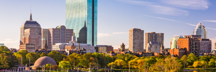 Image of the skyline in Boston Massachusetts