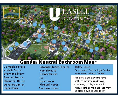 Lasell Gender-Neutral Bathroom Map