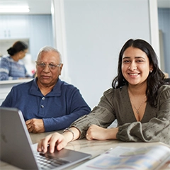 two students using a computer