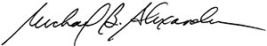 Michael B. Alexander Signature