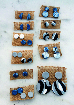 Earrings made by Bailee Duquette '20