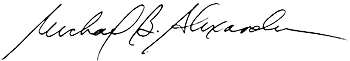 Michael B. Alexander signature