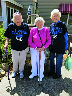 Joan Hanson Blake '46 with Murel Ross Benshimol '46 and Virginia "Ginny" Terhune Hersom '46