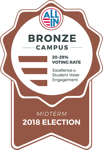 Lasell Votes All In Campus Challenge Bronze Shield Award