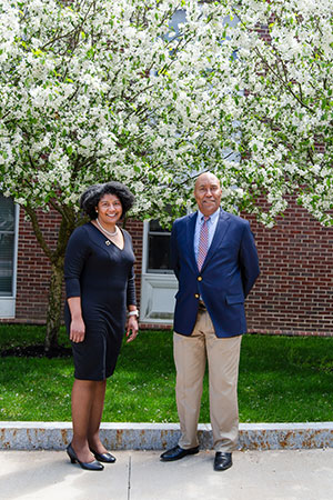 Chrystal Porter, VP for Enrollment and Marketing, with Eric M. Turner, Lasell University Provost