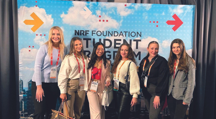 Lasell University students at the National Retail Federation Big Show in NYC