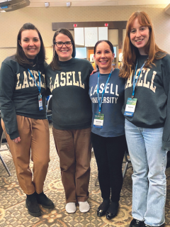 Lasell faculty and staff at a conference