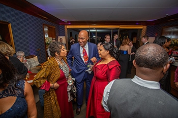 Guests, including Lasell President Eric Turner, at gala