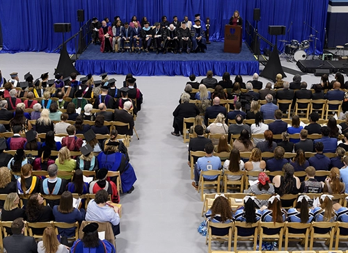 Lasell inauguration audience