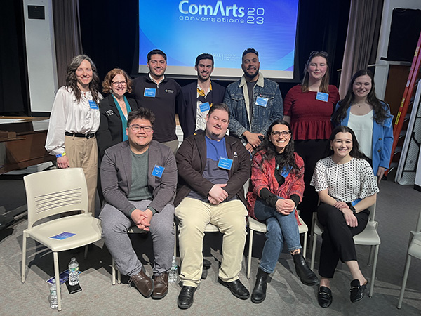 ComArts Alumni Panel (names in caption)