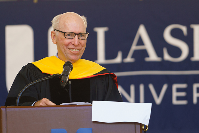 Dr. James E. Muller at Lasell University Commencement
