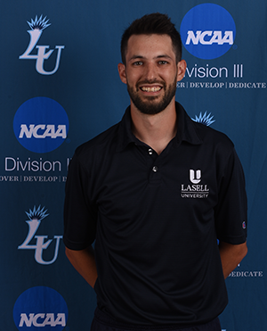 Jared Lewis '14, head men's soccer coach at Lasell University