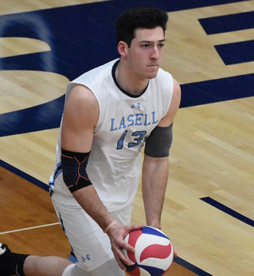 Lasell University men's volleyball player