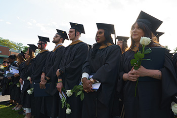 Graduates of the Class of 2023 at Lasell University Commencement