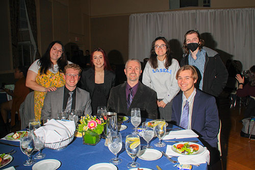 WLAS and LCTV members at the Lasell awards banquet